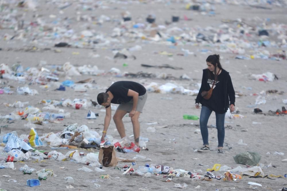 Así amanecieron playas de la ensenada del Orzán