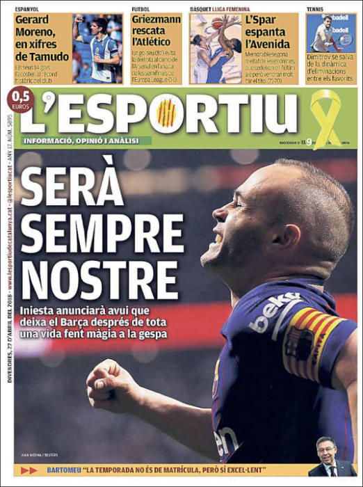 Portadas deportivas del viernes 27 de abril