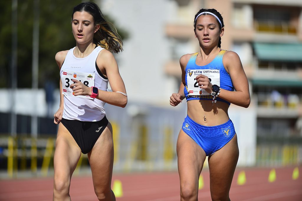 Pruebas de atletismo nacional en la pista de atletismo de Cartagena este domingo