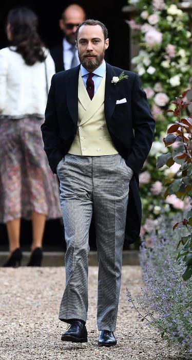 James Middleton, brother of the bride, attends ...