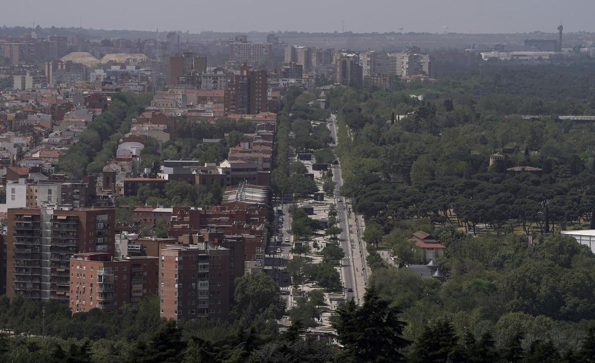 Perspectiva del barrio de Puerta del Ángel, frente a la Casa de Campo, en Madrid.