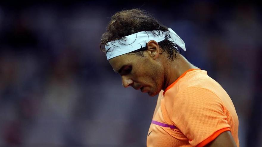 Nadal, cabizbajo en su partido ante Troicki.