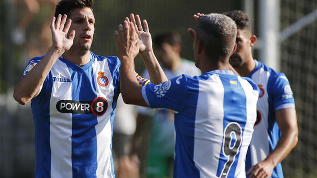 Javi López, en un partido de pretemporada