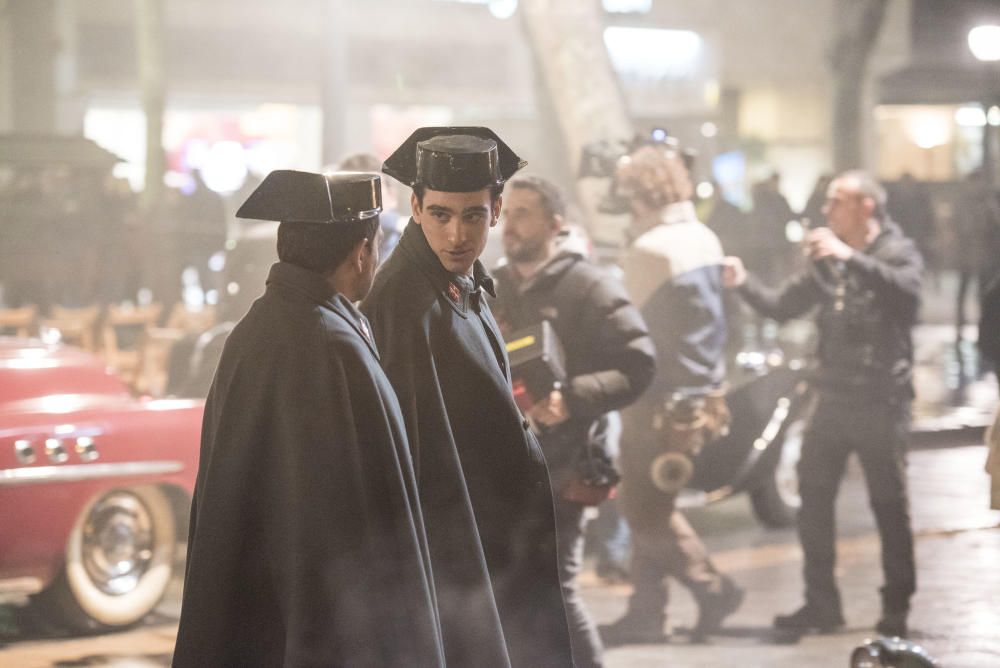 Rodatge de la sèrie de televisió Hache per la plataforma Netflix al Passeig de Manresa