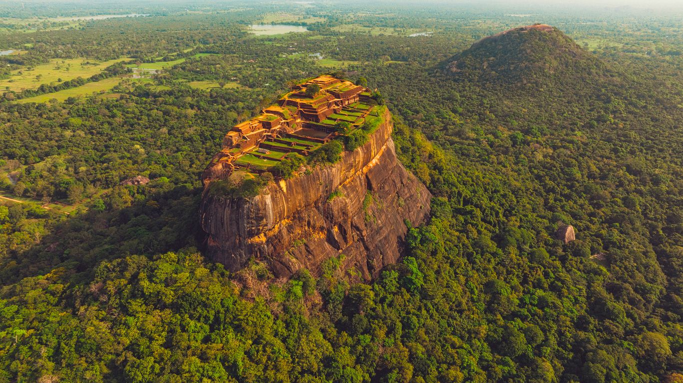 Vista de pájaro de Sigiriya.