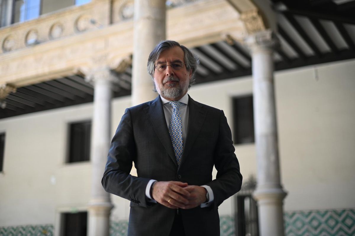 El nuevo presidente del Tribunal Superior de Justicia de Aragón, el magistrado Juan José Carbonero, antes de la entrevista con este diario.