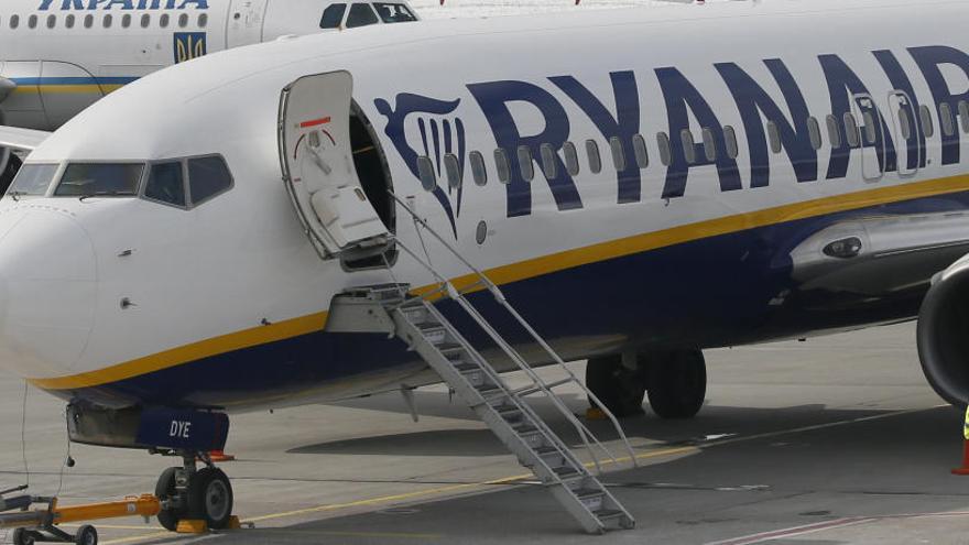 Un avión de la compañía Ryanair