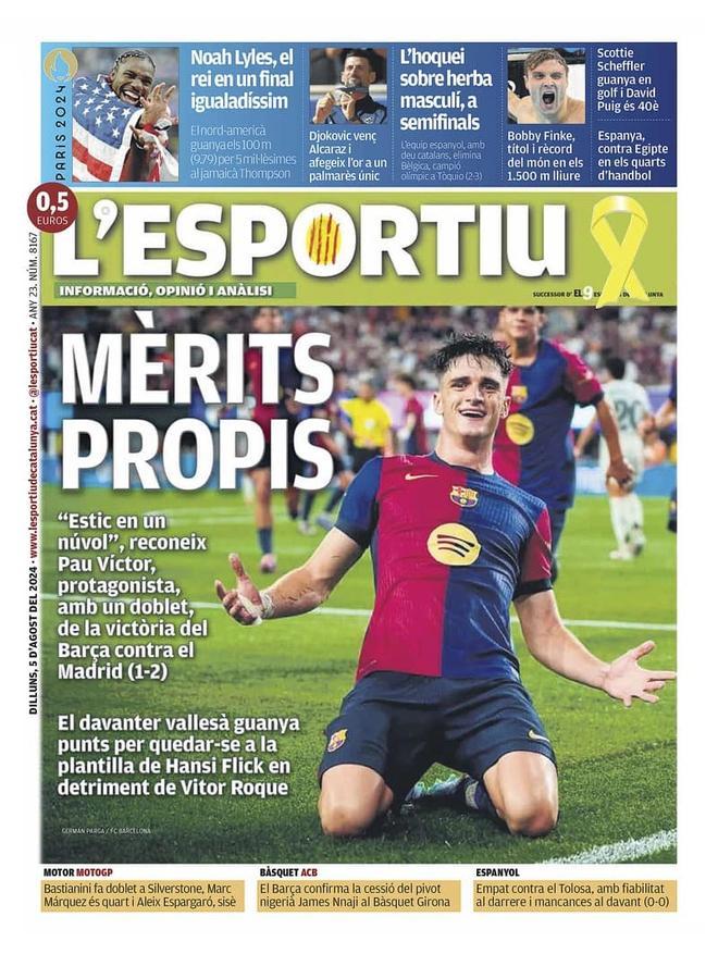 Las portadas de los diarios deportivos de hoy, lunes 5 de agosto