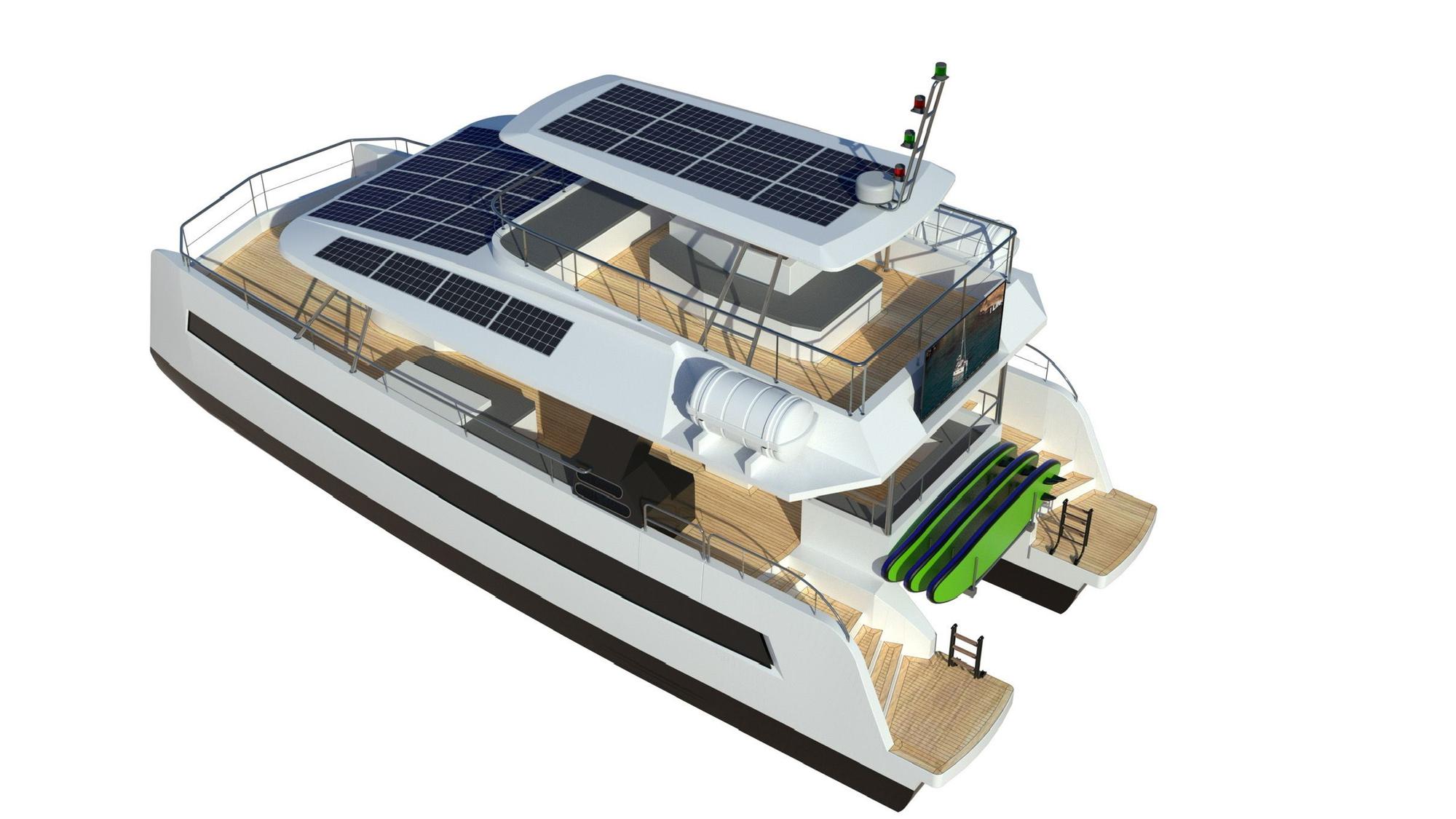 Un barco golondrina eléctrico para navegar por la costa de Mallorca