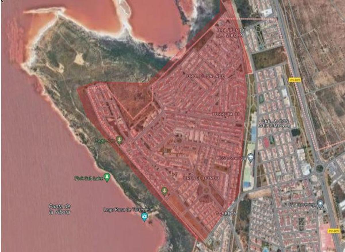 Zona de El Salado, La Punta la Víbora y las Torretas en las que es necesaria una actuación con una inversión de 2,5 millones