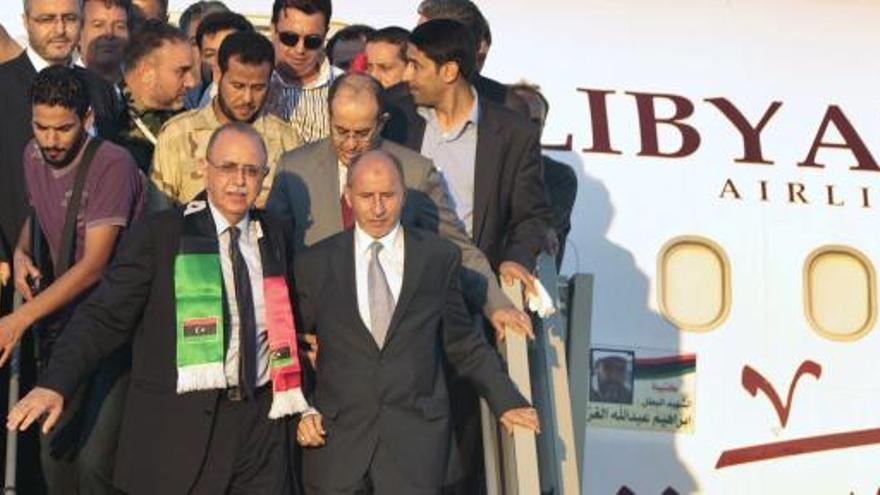 La llegada del Presidente del Consejo de Transición libio.