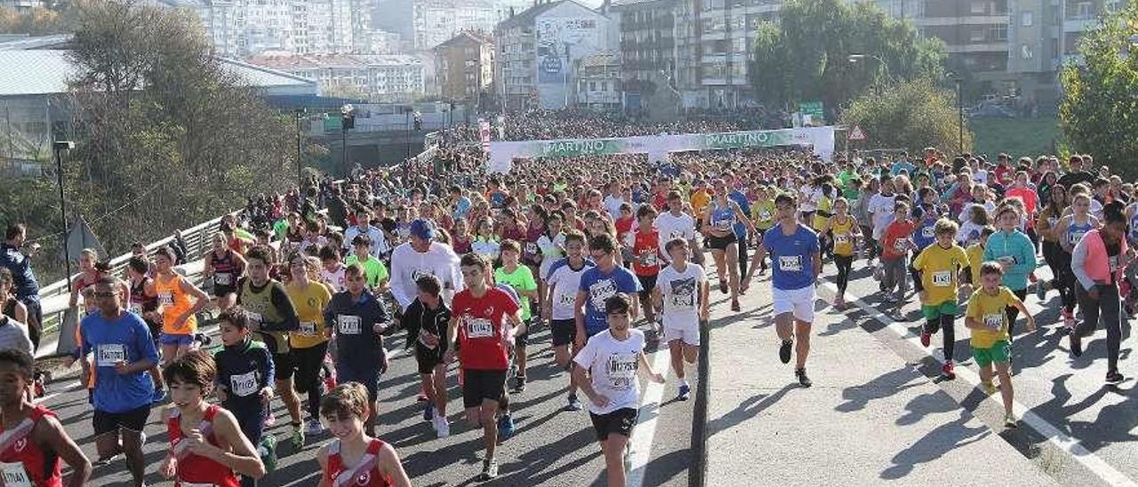 Participantes en la carrera popular de San Martiño, en la pasada edición. // Iñaki Osorio