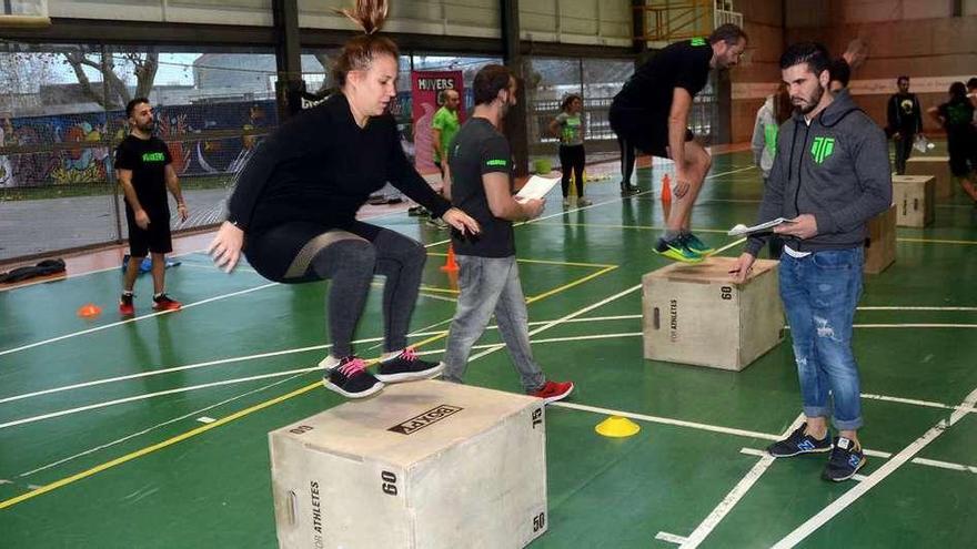 Participantes en el Crossfit Solidario que celebró la Universidad de Vigo. // Gustavo Santos