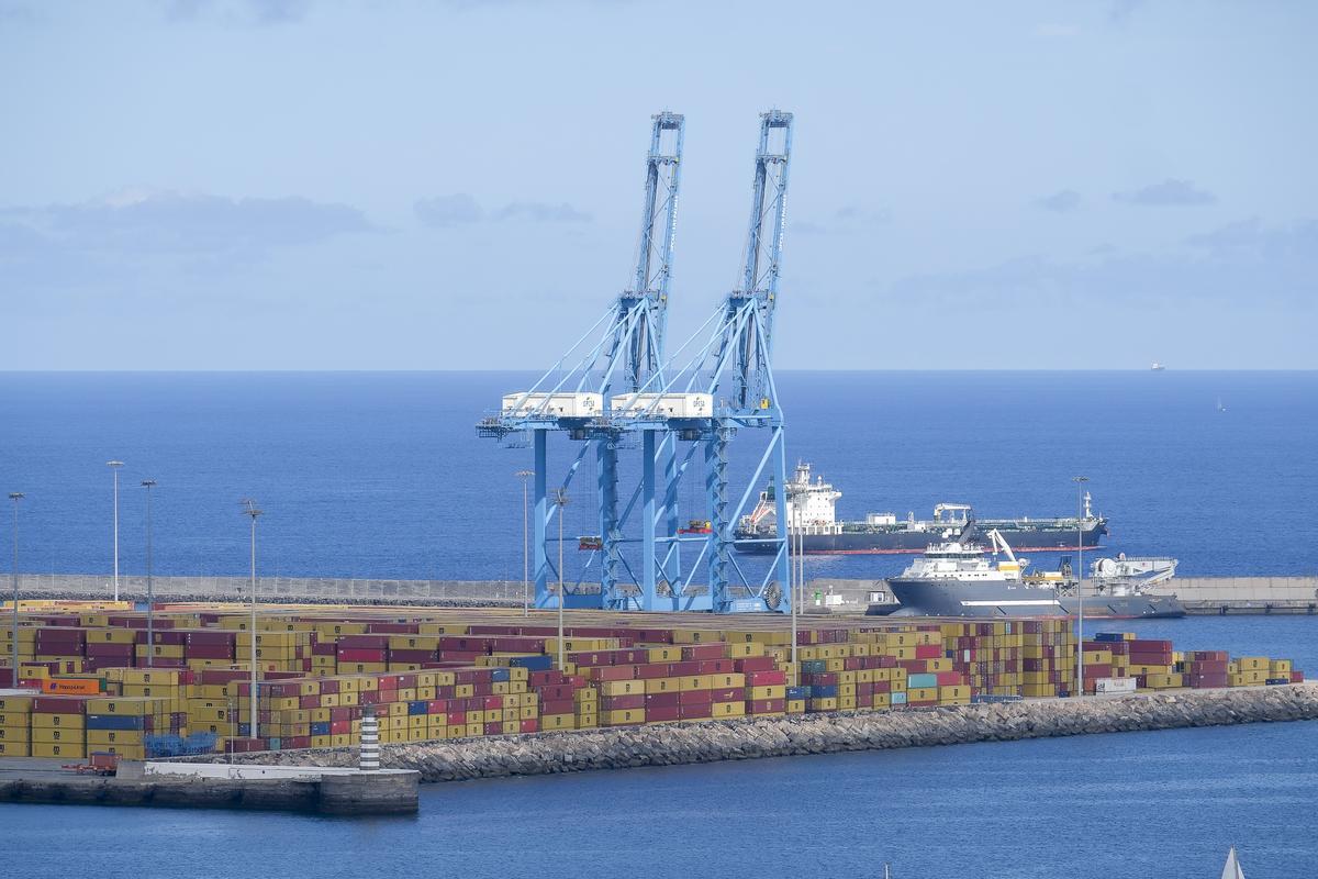 Terminal de contenedores de Opcsa en el Puerto de Las Palmas