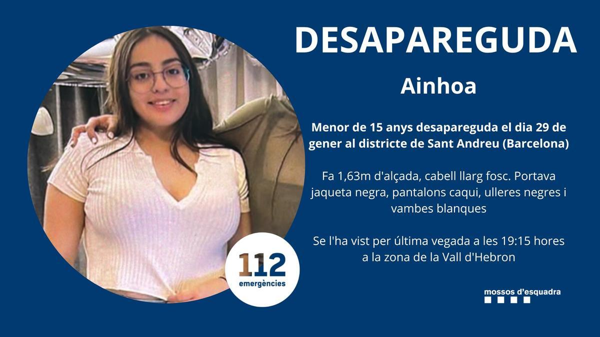Localitzada una menor de 15 anys desapareguda a Sant Andreu