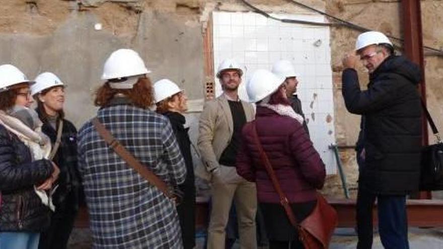 Visita a les obres de reconstrucció el vell edifici consistorial d&#039;Abrera