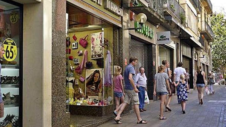 El carrer Girona de Figueres, un dels eixos comercials.