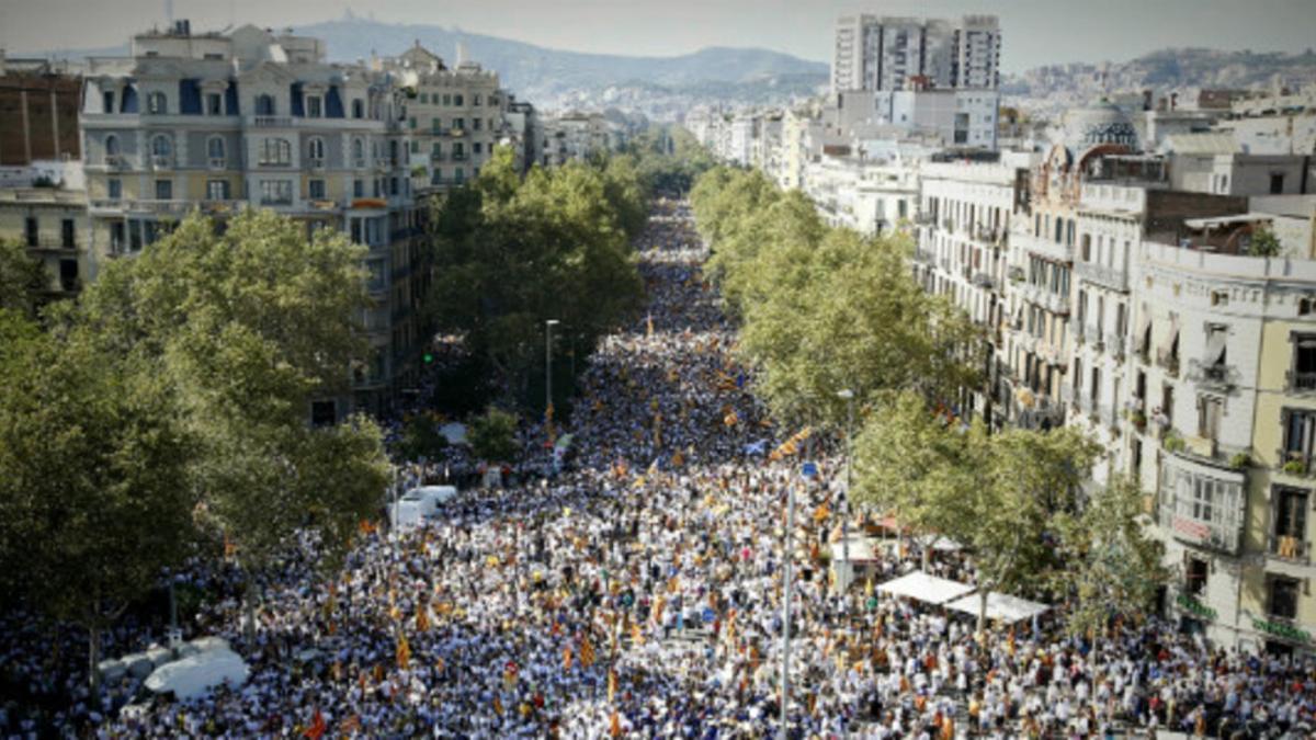 La manifestación de la Diada en Barcelona.