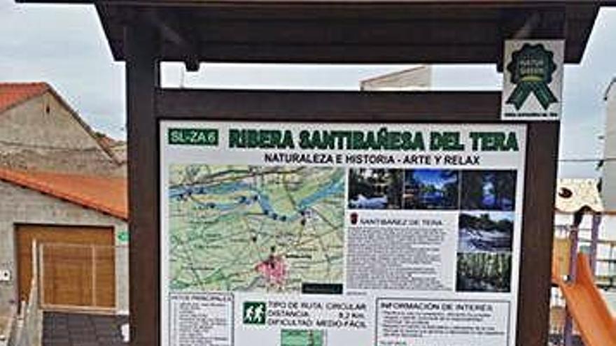 Un panel de la ruta.