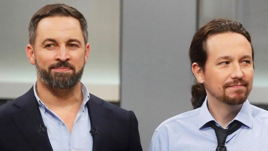 Santiago Abascal y Pablo Iglesias.