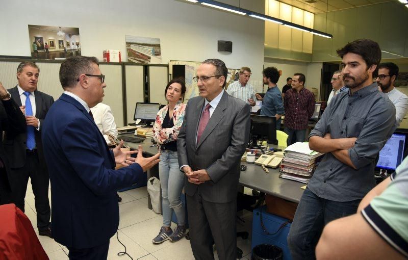 Visita de Javier Moll, presidente de Prensa Ibérica, a EL PERIÓDICO DE ARAGÓN