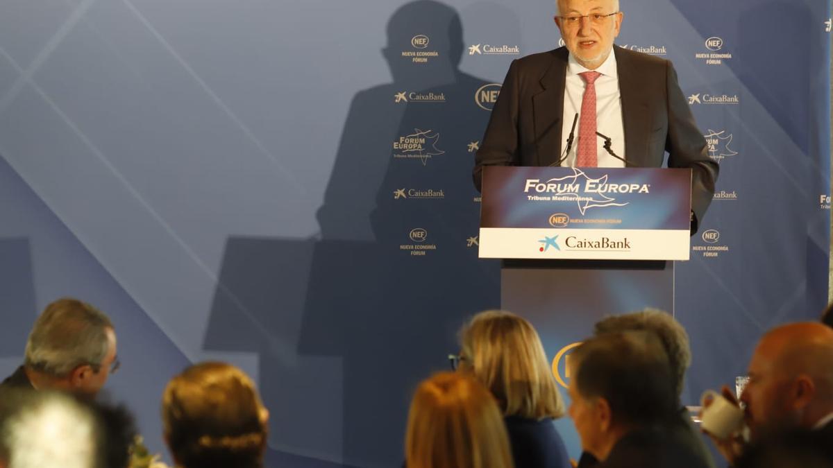 Juan Roig, durante su intervención en el Forum Europa