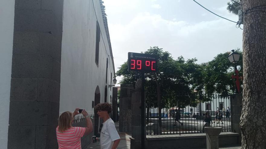Tunte alcanza la tercera temperatura más elevada de Canarias: 39,7 grados