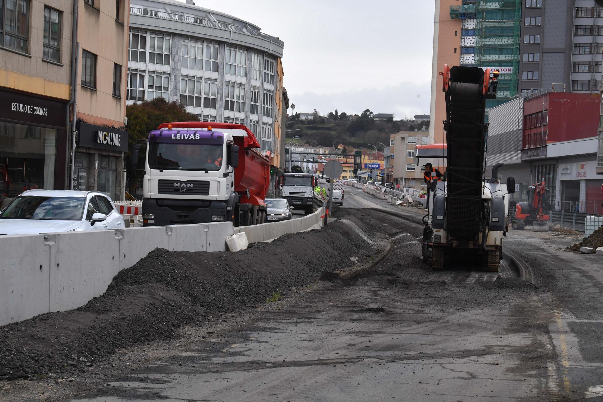 Arrancan los cambios de tráfico por la obra de Sol y Mar en Perillo