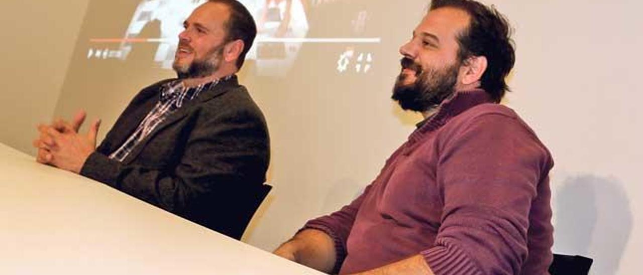 El actor Joan Manel Vadell (izquierda) y el director Jeroni Obrador.