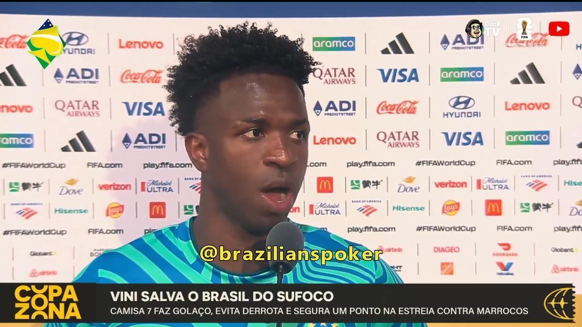 La falta de respeto de Vinícius a un periodista venezolano tras el empate entre Brasil y Marruecos
