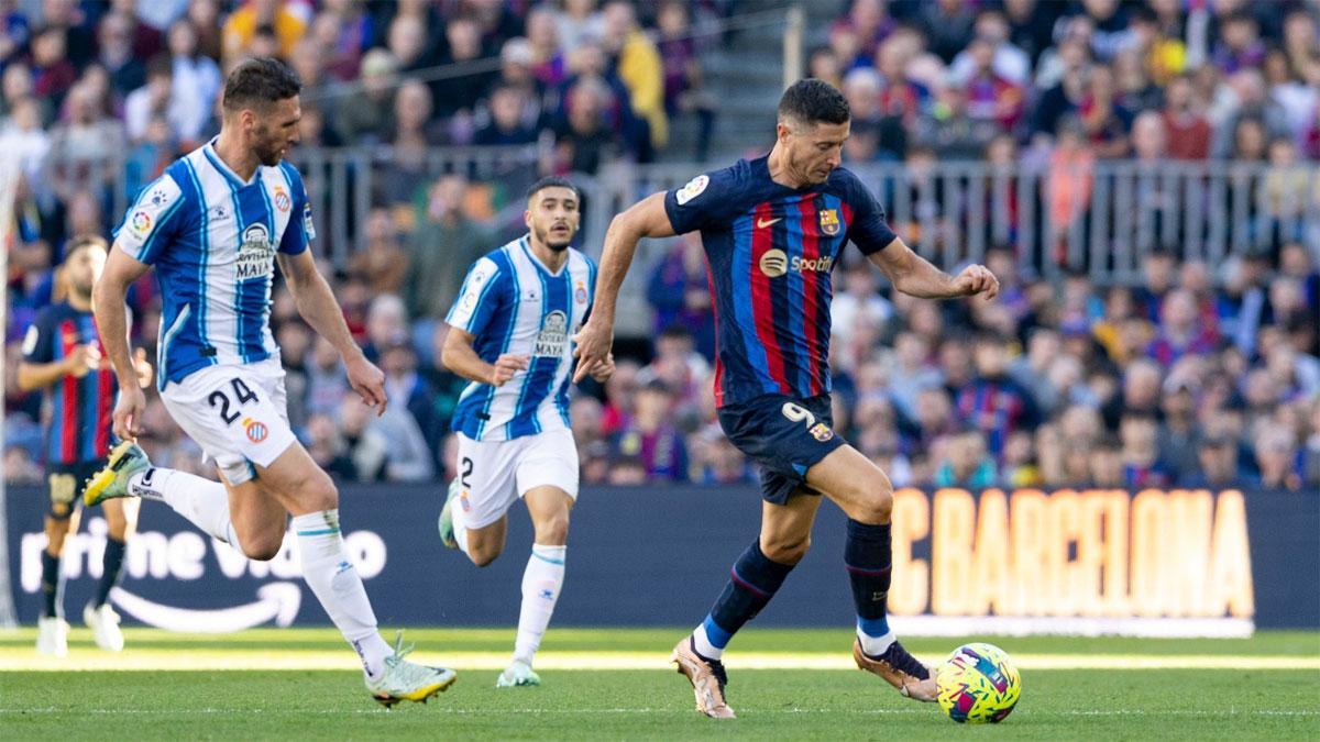 Lewandowski jugó el derbi y el Espanyol ha impugnado