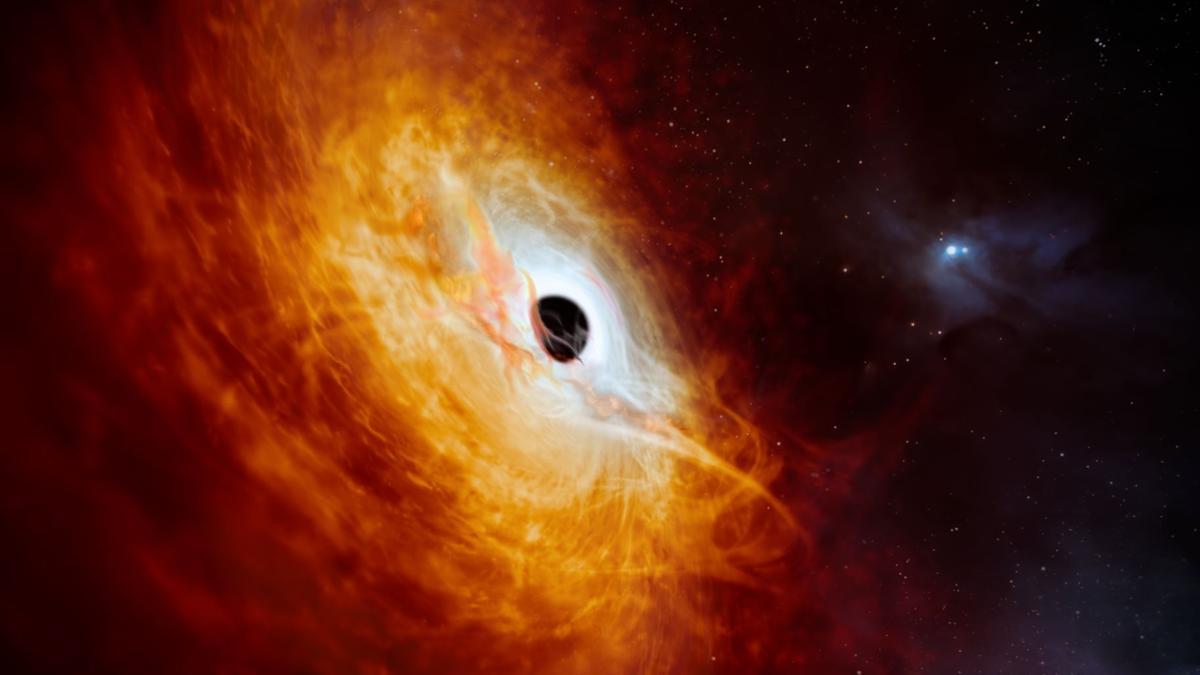 Descubren un agujero negro con el cuásar más rápido y brillante jamás visto.