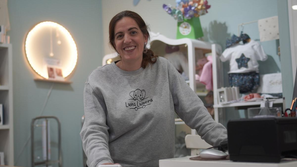 La copropietaria de Luna Lunera, Goretti Carrillo, en A Coruña.