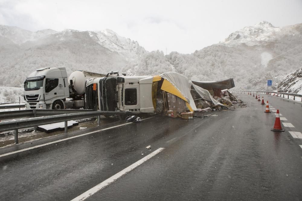 Accidente mortal de un camionero en el Huerna