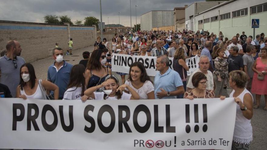 Manifestació contra els sorolls a Sarrià.