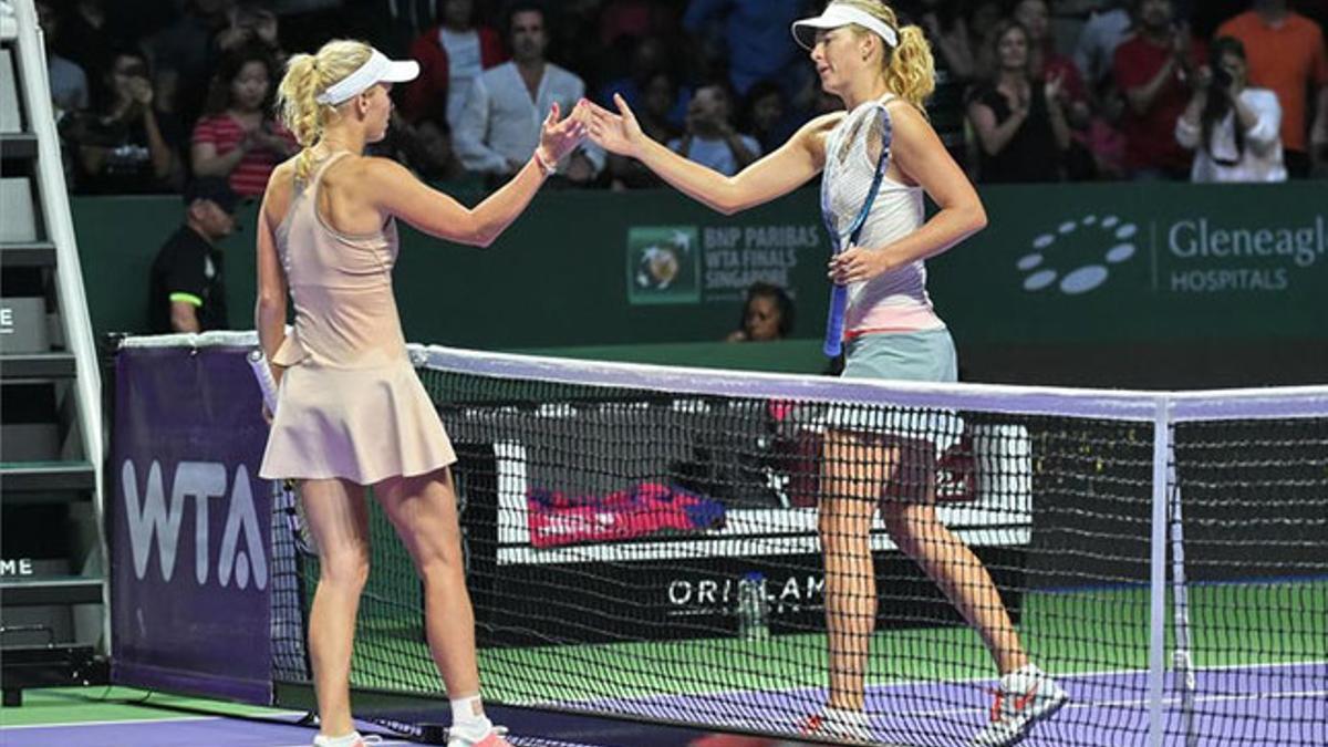 Wozniacki demostró ante Maria Sharapova que está en un gran momento de forma