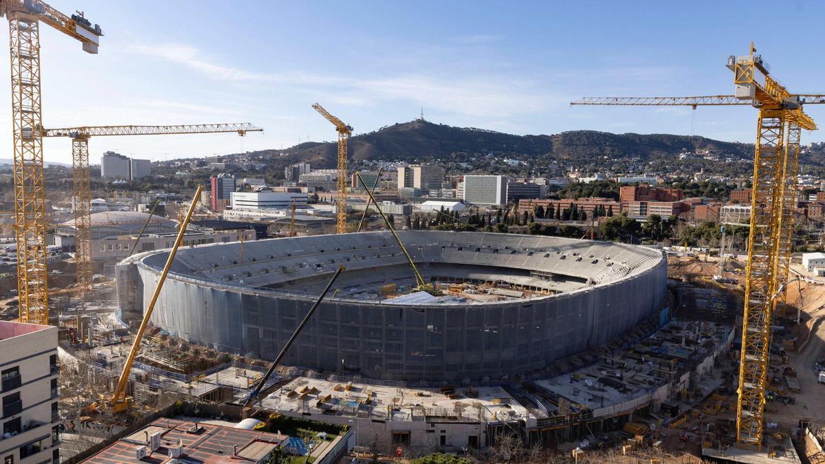 El Camp Nou, visto desde el edificio en el que emite Camp.nou.now