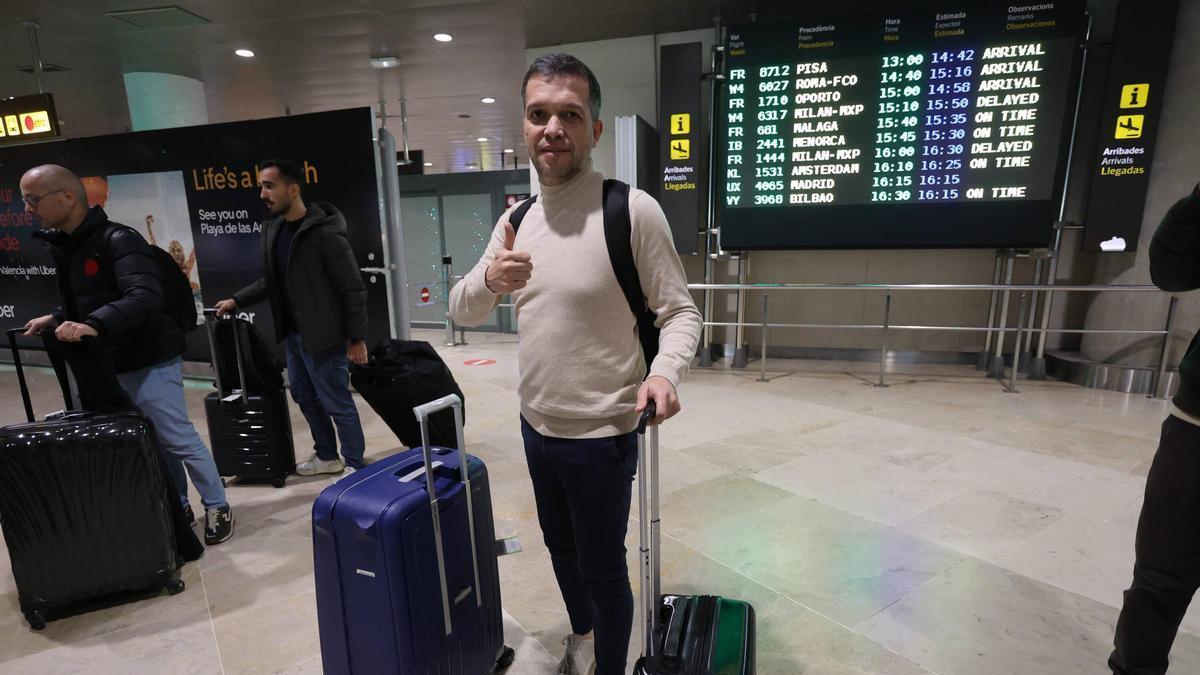Luís Castro, en su llegada a València.