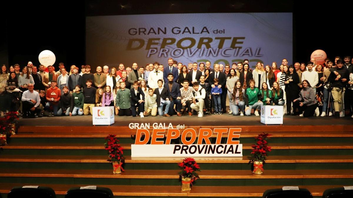 Deportistas y premiados en la Gram Gala del Deporte Provincial.