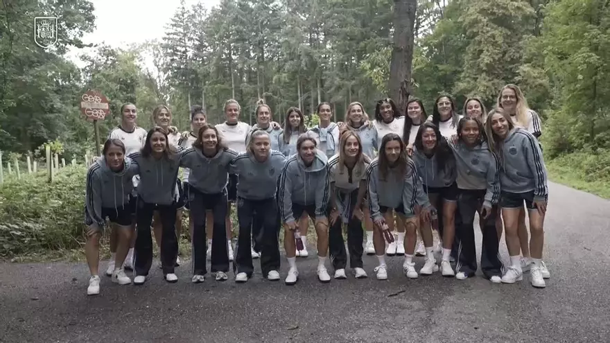 Paseo matinal de la selección española antes de la gran final de la Euro