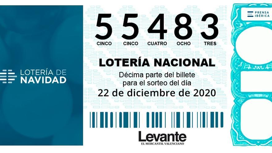 Quinto premio de la Lotería de Navidad 2020.