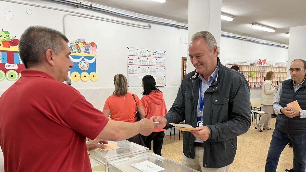 Alberto Fabra, votando el pasado 28M en Castelló