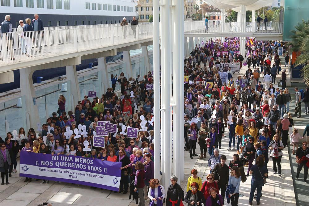 Manifestación contra la violencia de género en Málaga