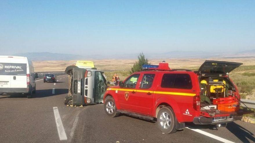 Un herido en un accidente en la autovía A-2 a la altura de La Muela