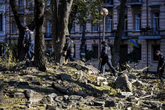 Las imágenes del bombardeo en el centro de Kiev