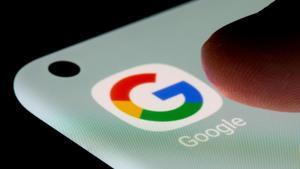 Aplicación de Google en un teléfono móvil.