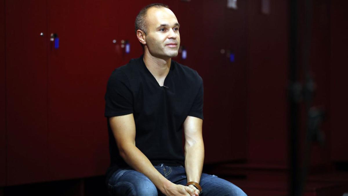 Andrés Iniesta, durante la entrevista concedida a Barça TV