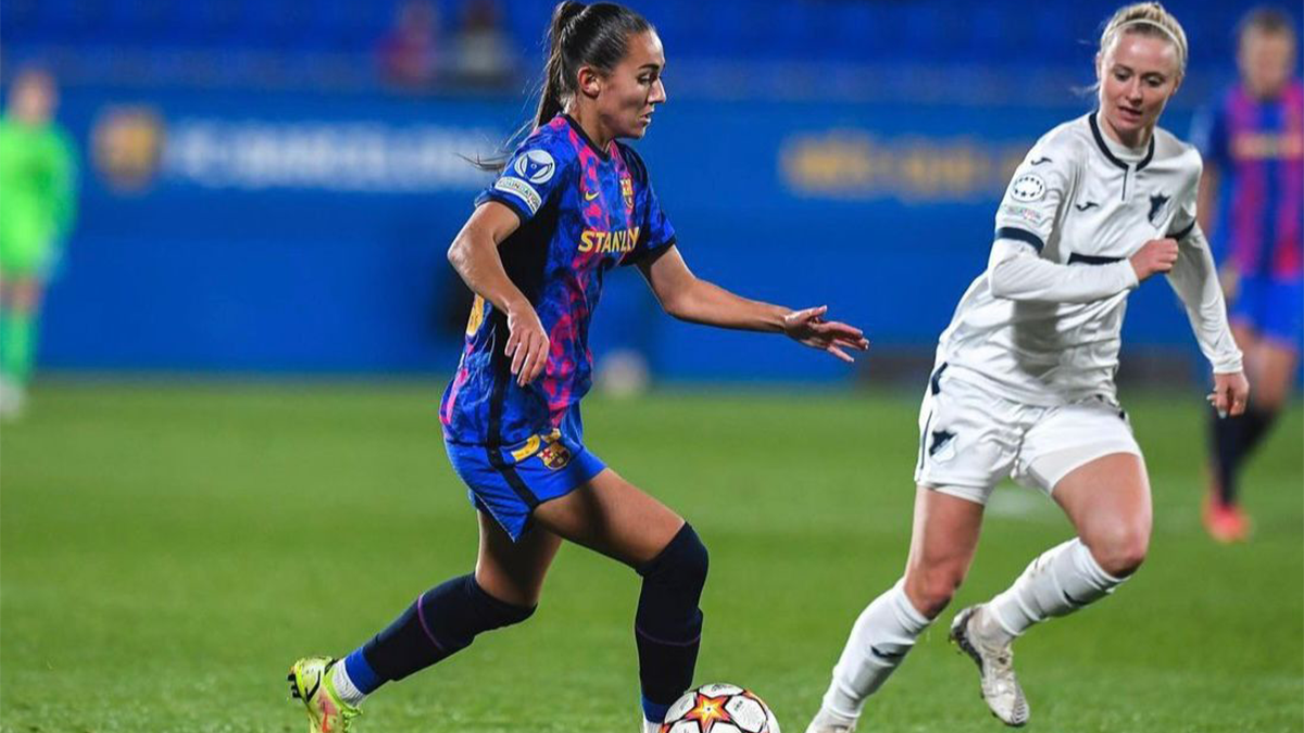 Ona Baradad debutando en la Champions League con el Primer Equipo