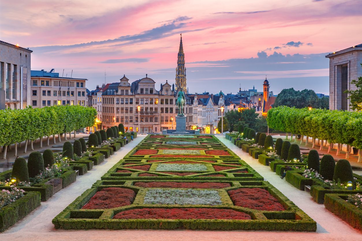 Los jardines de Mont des Arts