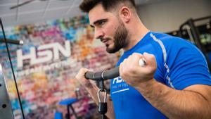 Álvaro Guzmán durante una sesión de entrenamiento. 